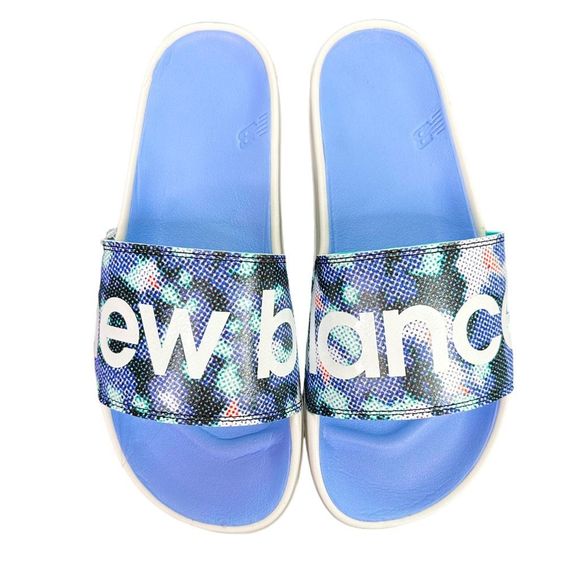New Balance 200 Slide White Vibrant Violet SWF200FG - Size 12 - Picture 1 of 8